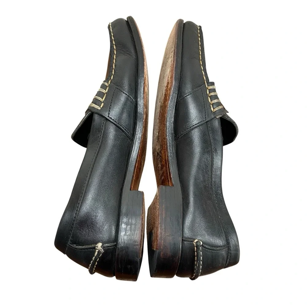 Polo Ralph Lauren Edric Leather Penny Loafers Men's Size 10D Black USA Rancourt